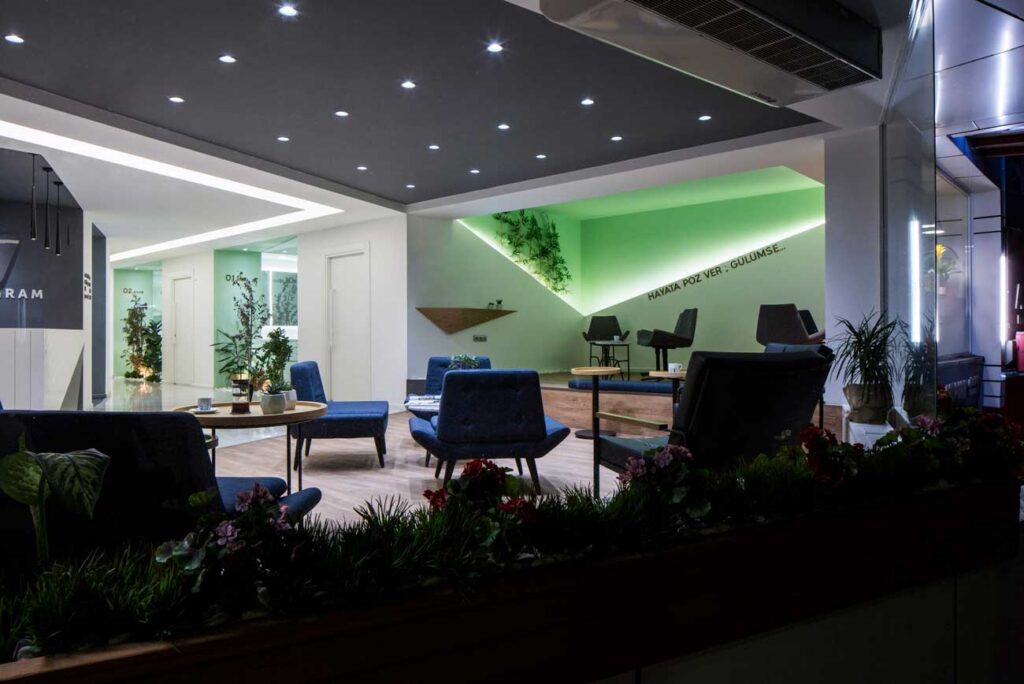 Dentagram İstanbul klinik iç mekan tasarımı 2