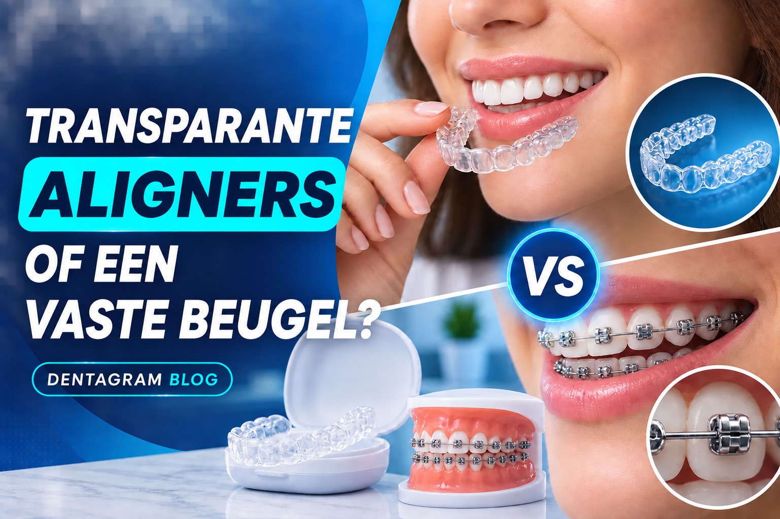 Transparante aligners of een vaste beugel? Transparante aligners en vaste beugel vergeleken