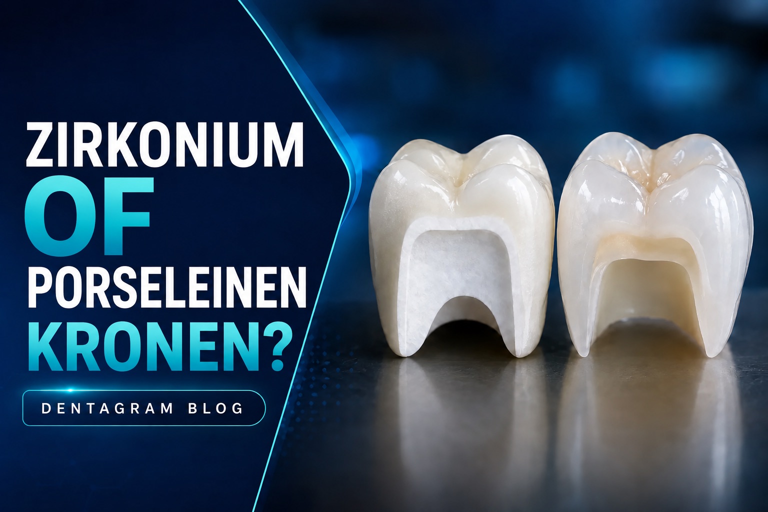 Zirkonium of porseleinen kronen? Zirkonium en porseleinen kroon vergeleken
